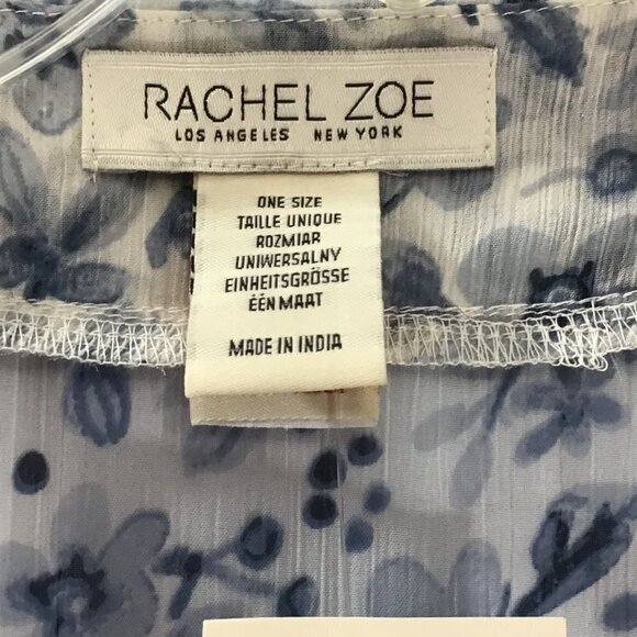 Rachel Zoe Blue and White Sheer Long Kimono - Picture 4 of 5